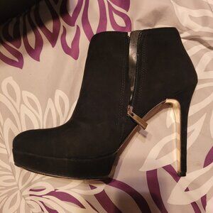 Black Vince Camuto Kid Suede Bootie